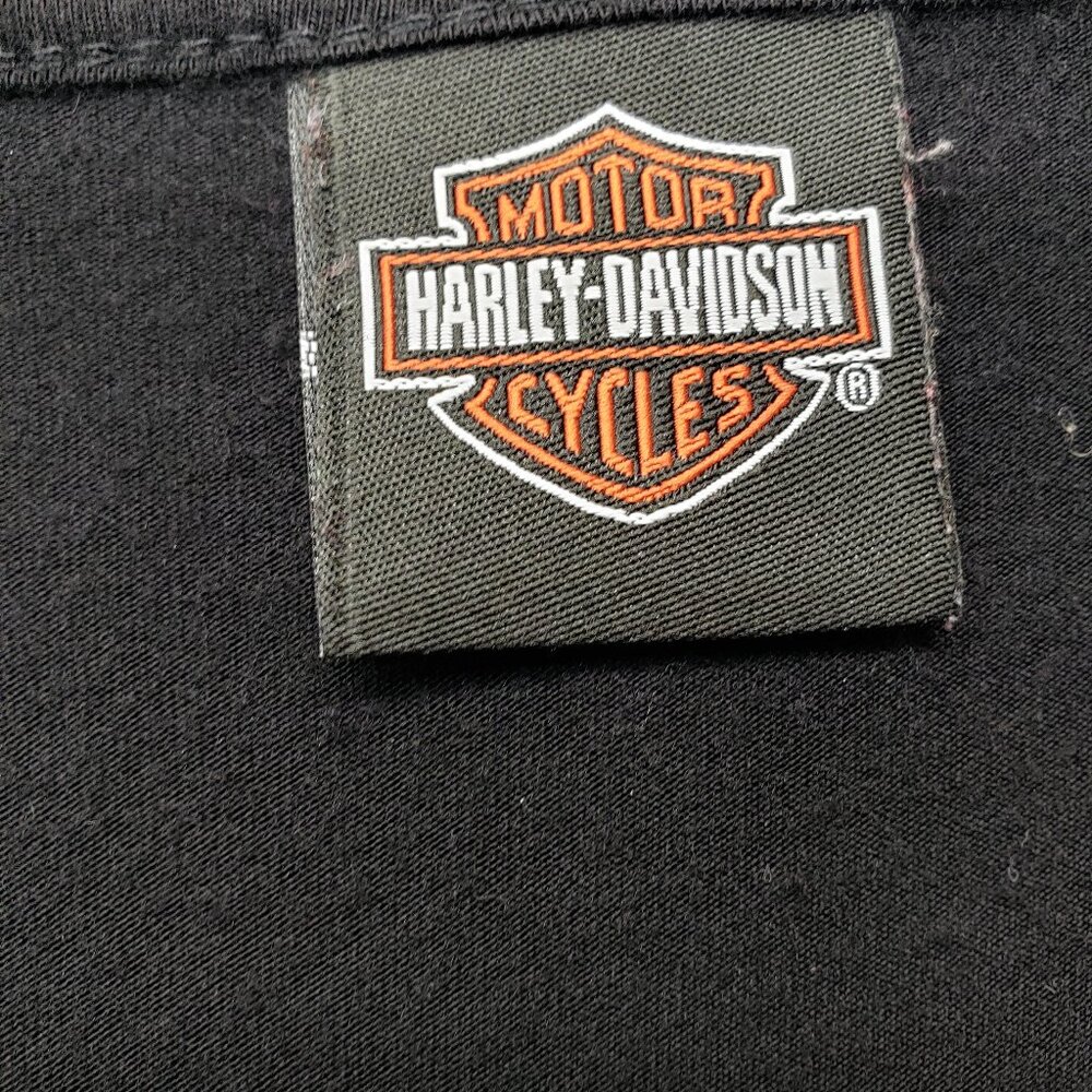 Harley-Davidson Women’s “Live Free” Black Crystal Embellished Top Size Small - Picture 8 of 8